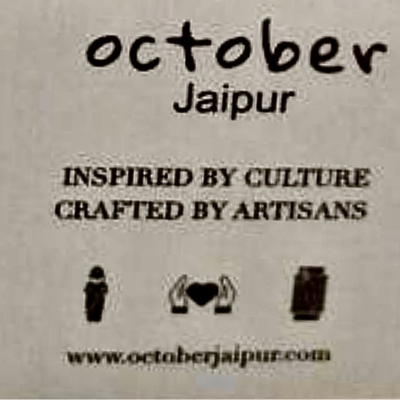 OCTOBER JAIPUR Vegan Leather Envelope Clutch NATURAL BEIGE NWT - Picture 6 of 6